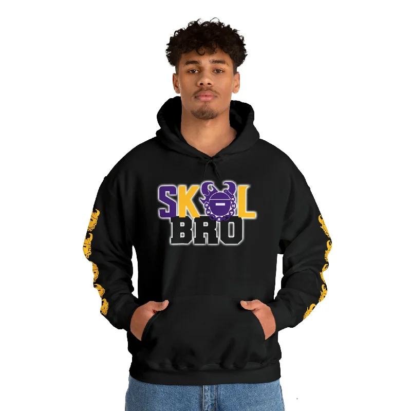 Unisex Heavy Blend™ Hooded Sweatshirt - BRO! + Game Day Helmet (Sleeves) Hoodie Jacket Zipper Layering