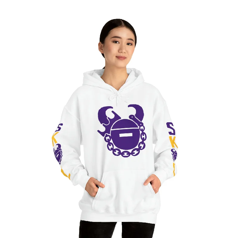 Unisex Heavy Blend™ Hooded Sweatshirt - Game Day Helmet + Original (Sleeves) Hoodie with Logo Branding Identity