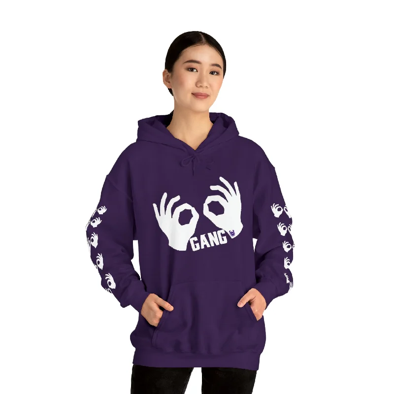 Unisex Heavy Blend™ Hooded Sweatshirt - Griddy Gang + Hands (Sleeves) Hoodie with Print Artistic Unique