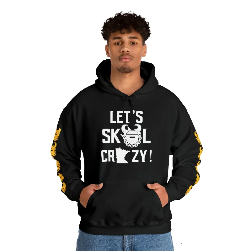 Unisex Heavy Blend™ Hooded Sweatshirt - Let's go Crazy! + Game Day Helmet (Sleeves) Hoodie with Reflective Safety Nightwear