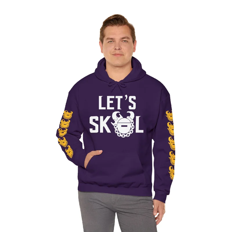 Unisex Heavy Blend™ Hooded Sweatshirt - Let's go! + Game Day Helmet (Sleeves) Hoodie with Ribbed Neckline Snug Warm