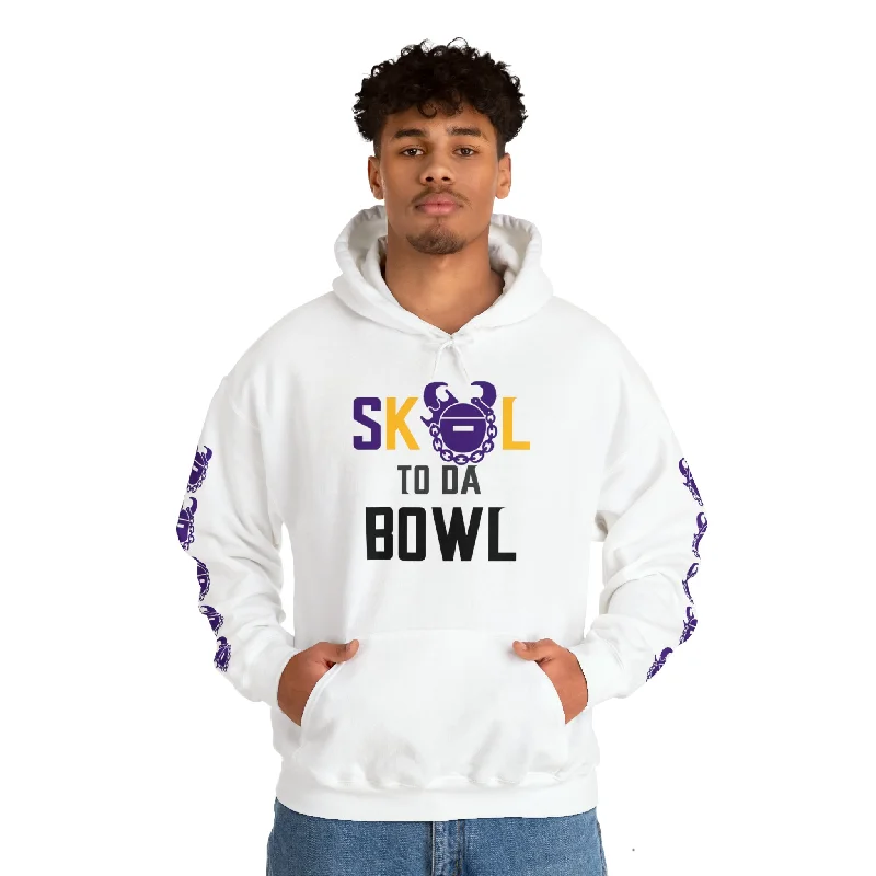 Unisex Heavy Blend™ Hooded Sweatshirt - to da BOWL + Game Day Helmet (Sleeves) Hoodie with Illustration Artistic Creative