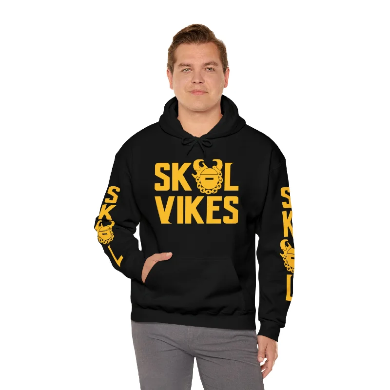 Unisex Heavy Blend™ Hooded Sweatshirt - Vikes + Original (Sleeves) Hoodie with Cropped Fit Short Trendy