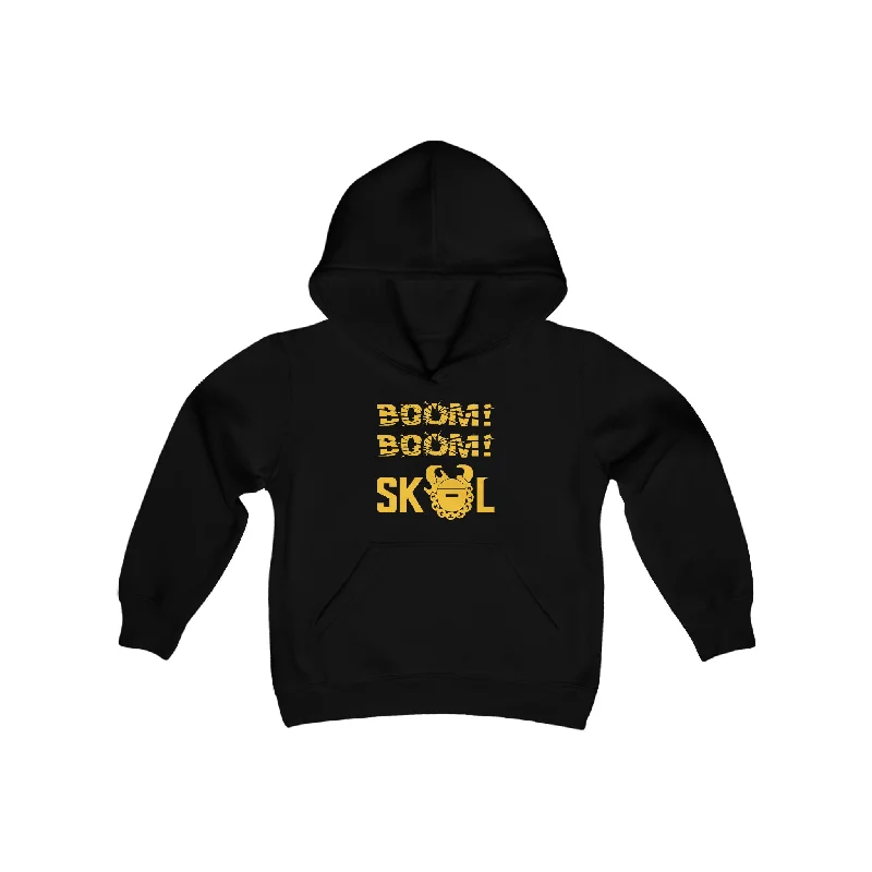 Youth Heavy Blend Hoodie - BOOM! BOOM! Hoodie with Emblem Brand Identity