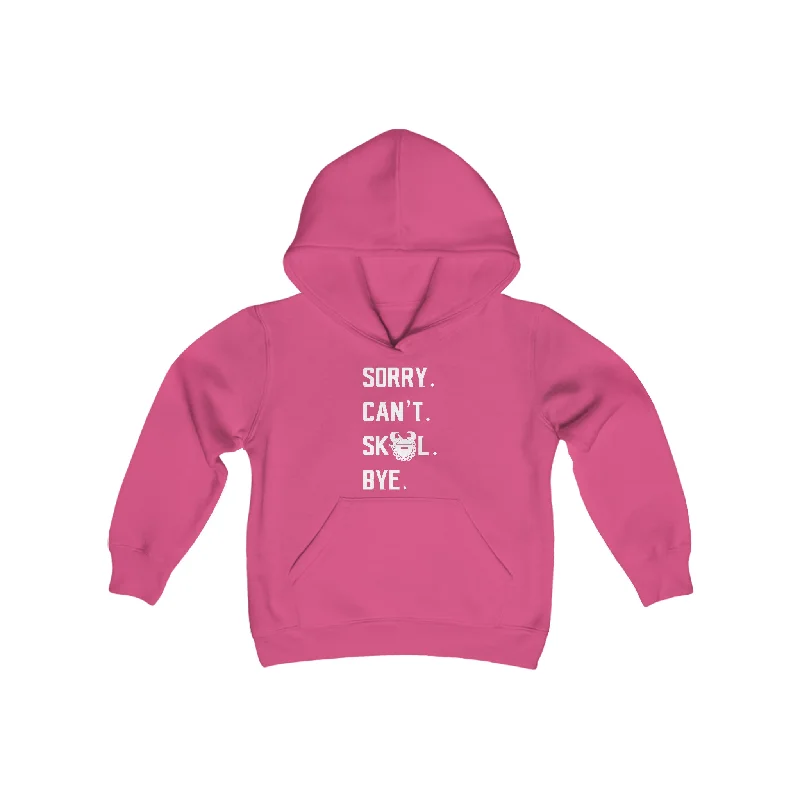 Youth Heavy Blend Hoodie - Sorry. Can't. Bye. Hoodie with Reflective Safety Nightwear