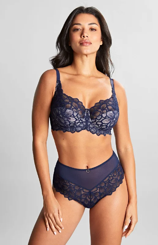 Allure Full Cup Bra In Navy - Panache Sleek Sports Bra