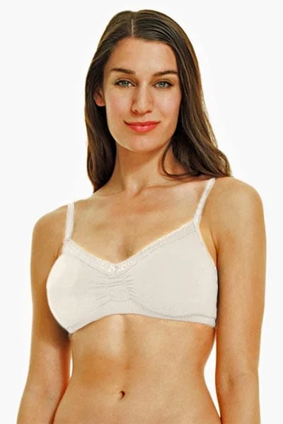 Softly Padded Bra - viscose of bamboo Lace-Trimmed Bra