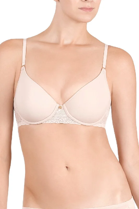 Bliss Perfection Contour Underwire Bra In Mocha - Natori Lace-Trimmed Bra