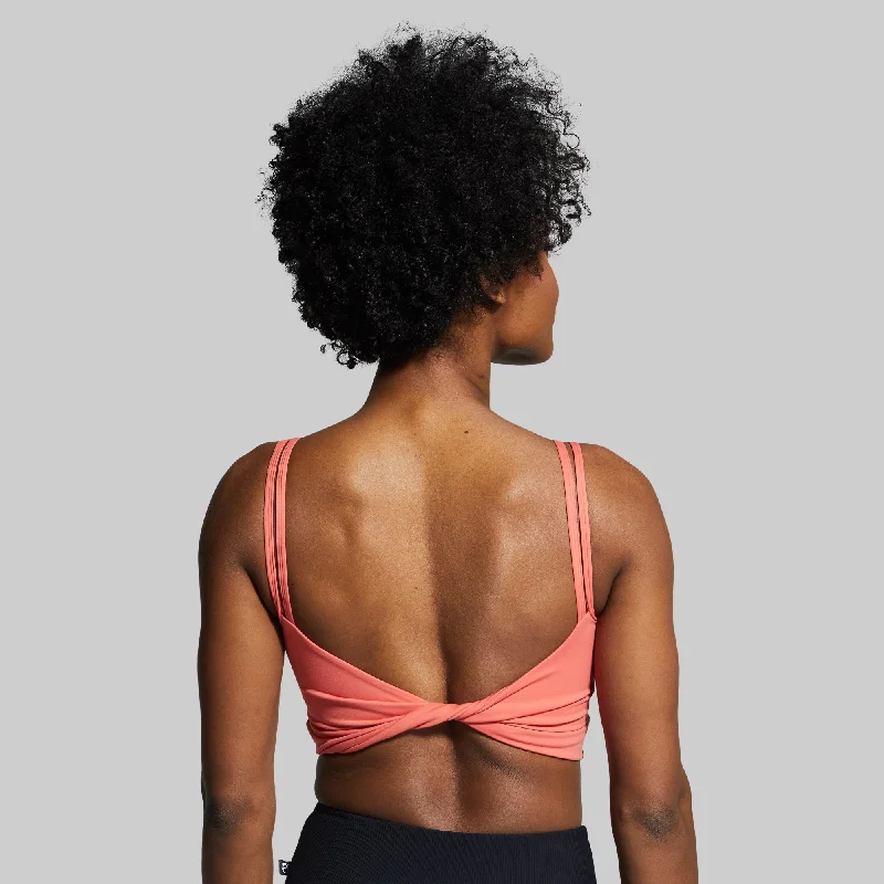 Don't Get It Twisted Sports Bra (Spiced Coral) Light Padded Bra