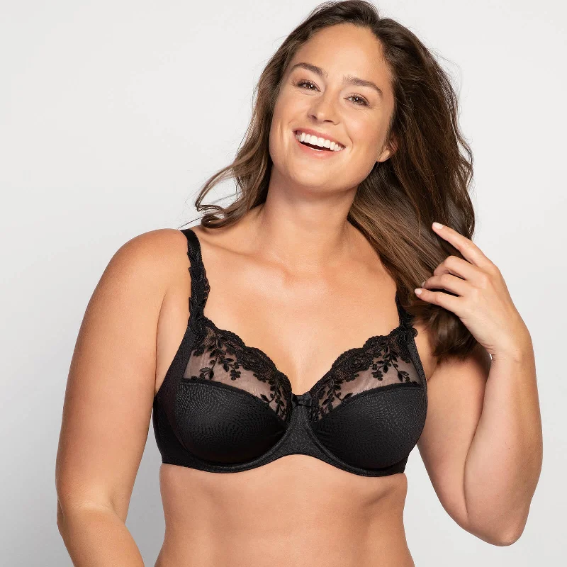 Ella Underwire Bra In Black - Ulla Active Support Bra