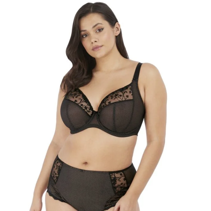 ELOMI EL4380 CHARLEY UW PLUNGE BRA Lacy Underwire Bra