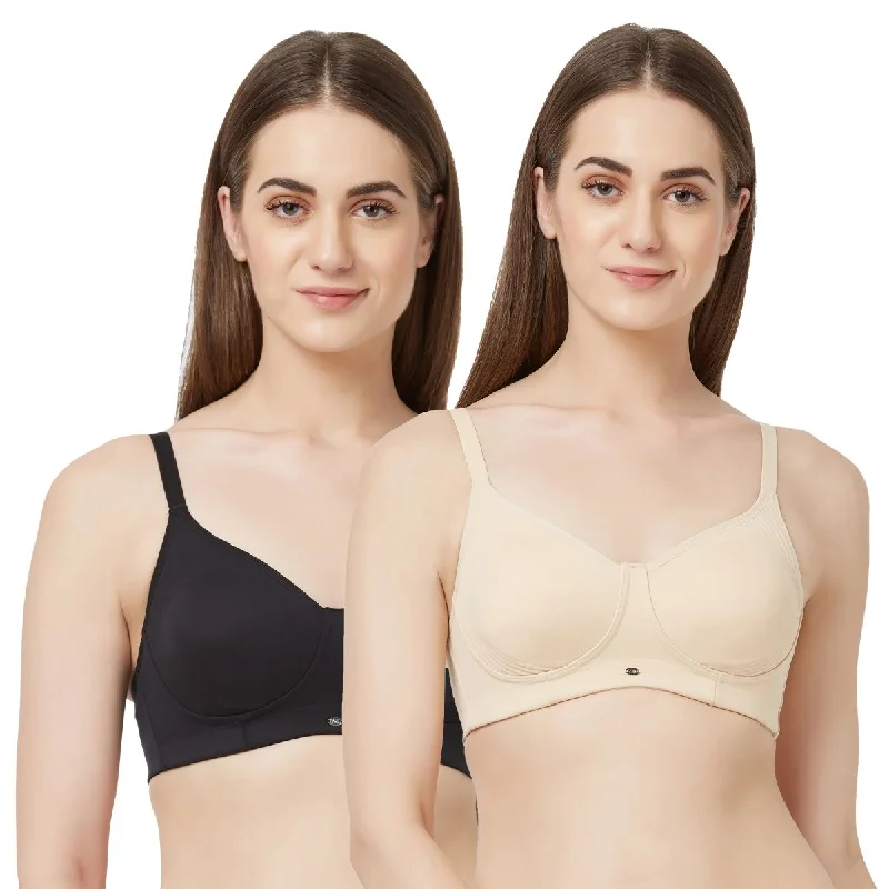 Full Coverage Encircle Non Padded Non Wired Bra (Pack Of 2) CB-332 Push-Up Padded Bra