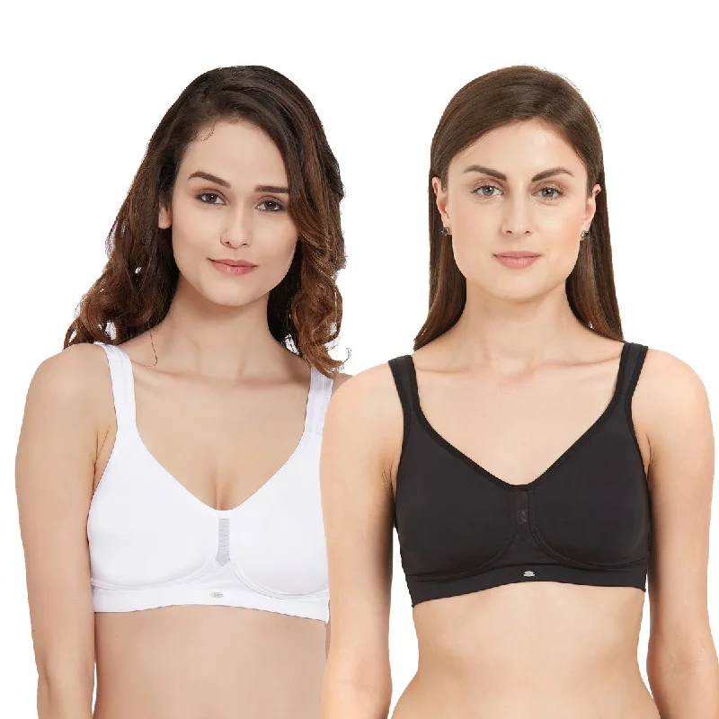 Full Coverage Minimizer Non Padded Non Wired Bra (Pack Of 2) CB-328 Soft Support Bra