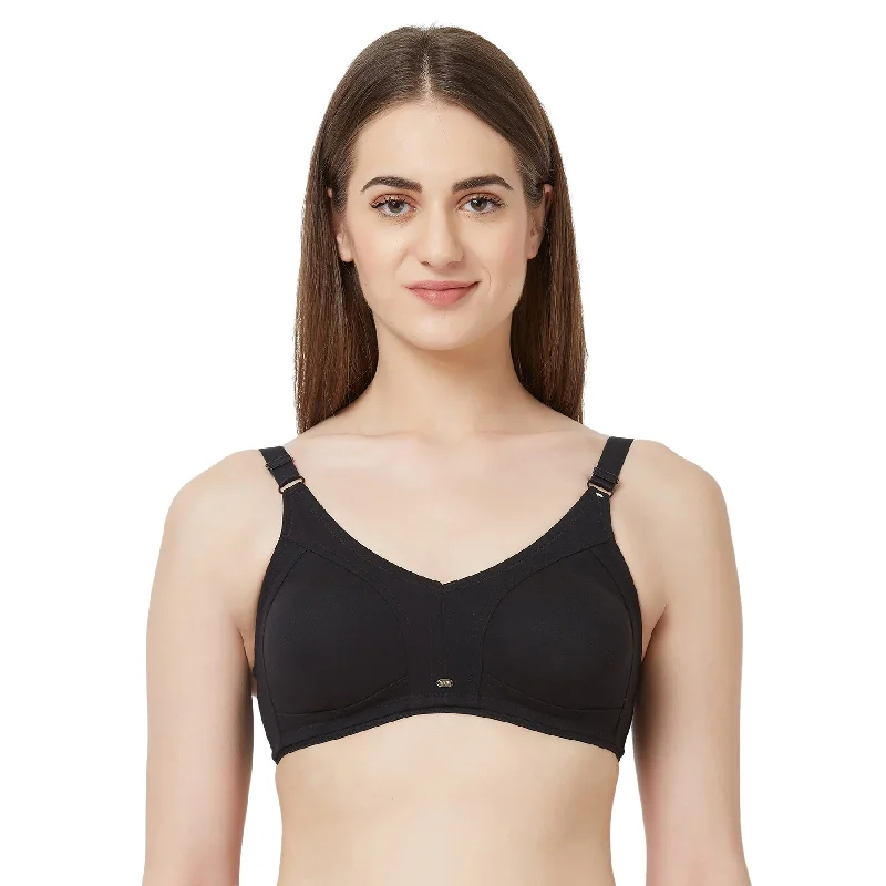 Full Coverage Non Padded Non Wired Bra-CB-329 Sleek Sports Bra