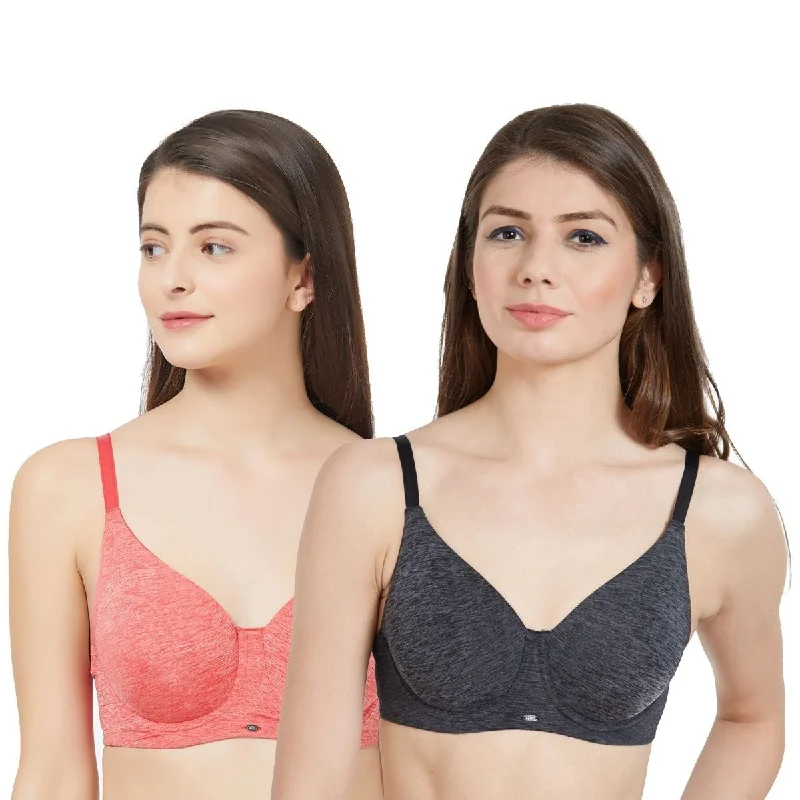 Full Coverage Non padded Wired Bra (PACK OF 2) CB-203 Push-Up Padded Bra