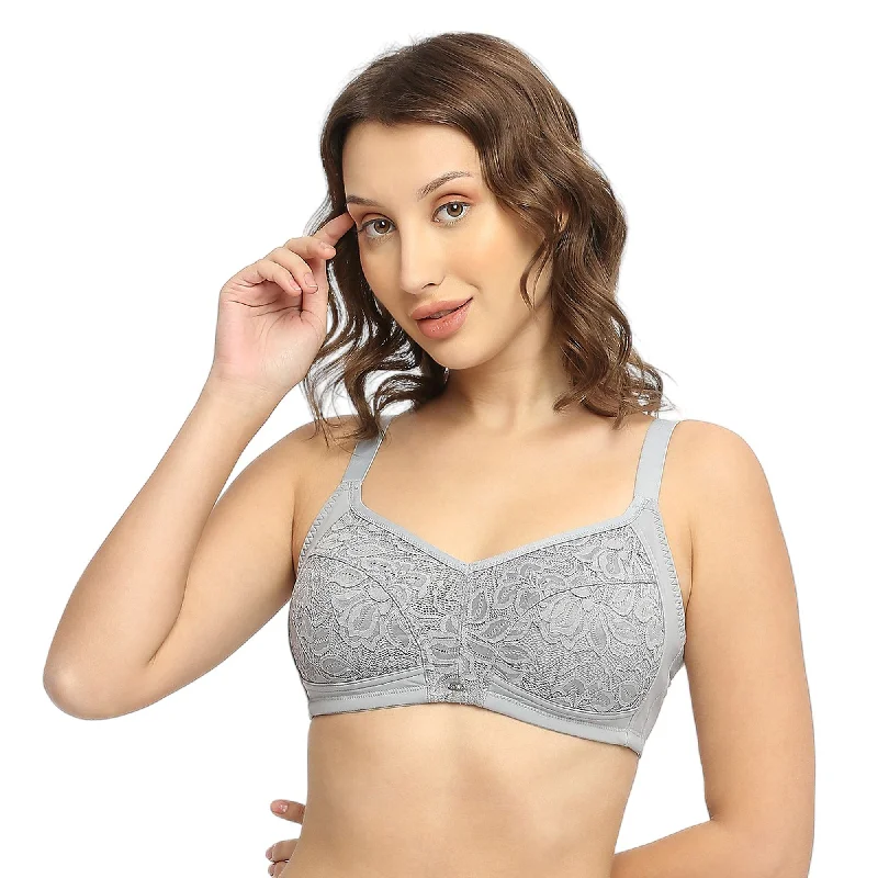 Full Coverage Non Padded Non Wired Lacy Bra-FB-709 Contour Bra Style