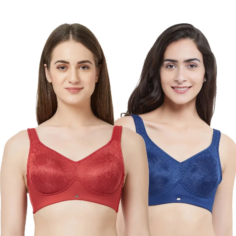 Minimizer Full Coverage Non Wired Bra (Pack Of 2) CB-325 Cotton Comfort Bra