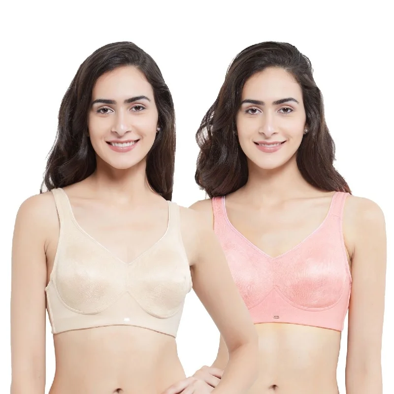 Minimizer Full Coverage Non Wired Bra (Pack Of 2) CB-325 Chic Satin Bra