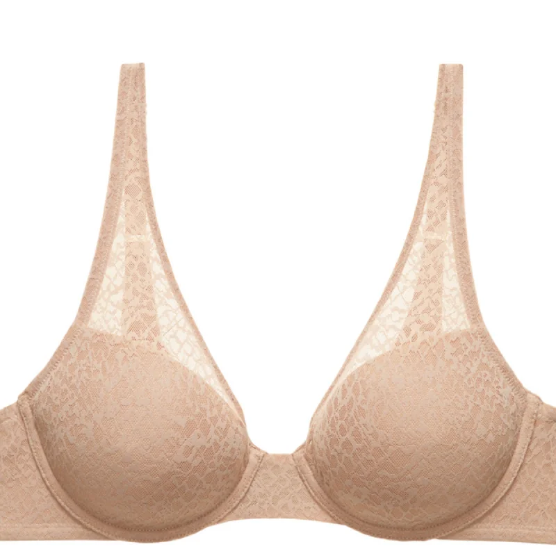 Natori Pretty Smooth Full Fit Contour U/W Bra Soft Mesh Bralette