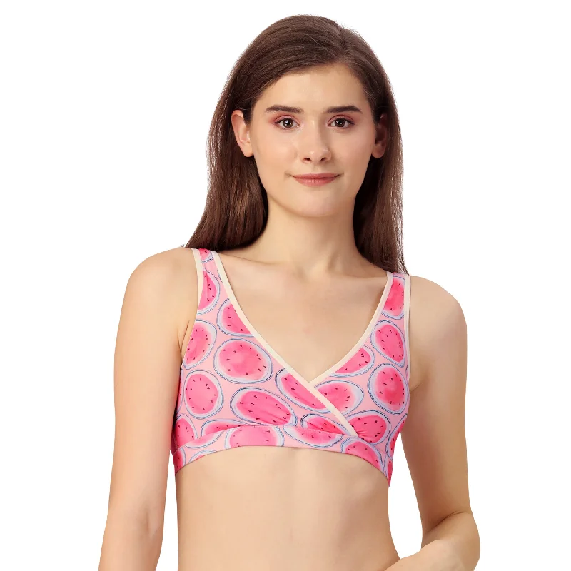 Non Padded Non Wired Lounge Bra with Removable Cups BB-05 Supportive Sports Bra