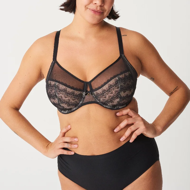 Revele Moi Perfect Fit Underwire Bra In Black - Chantelle Soft Lace Bralette