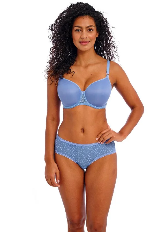 Starlight Moulded Balcony Bra In Cornflower - Freya Supportive Cotton Bra