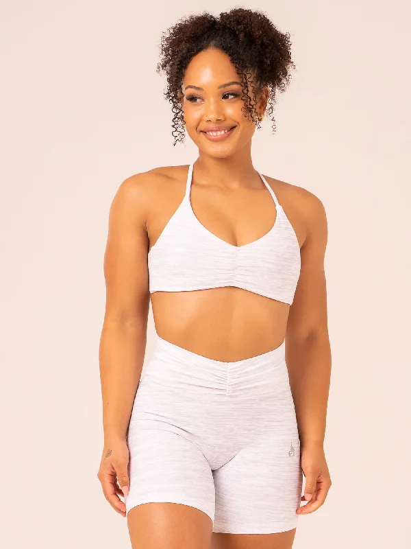 Tempo Sports Bra - Snow Grey Marl Elegant Lace Lingerie