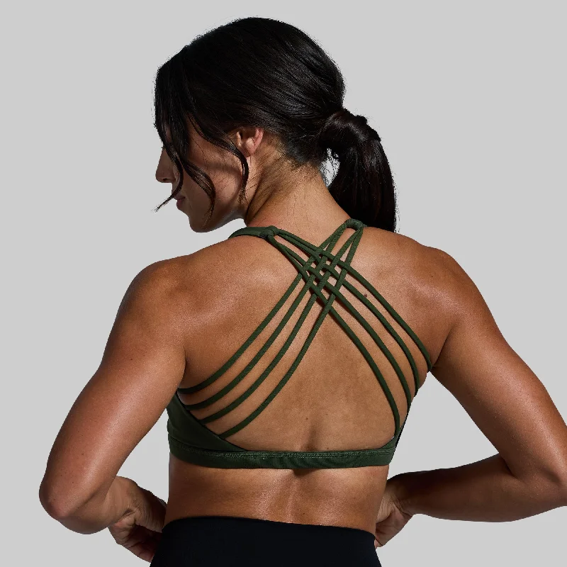 Vitality Sports Bra (Tactical Green) Soft Support Bra