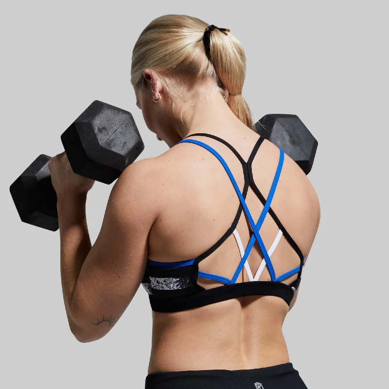 Warrior Sports Bra (Thin Blue Line) Soft Mesh Bralette