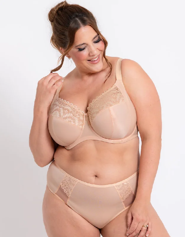 Adella Athena Full Cup Side Support Bra Latte Stretchy Full Coverage