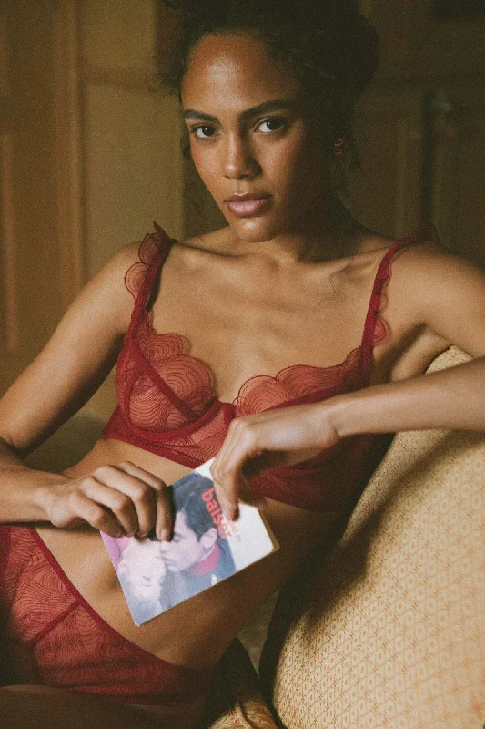 Bliss Bra Burgundy Wireless Push-Up Bra