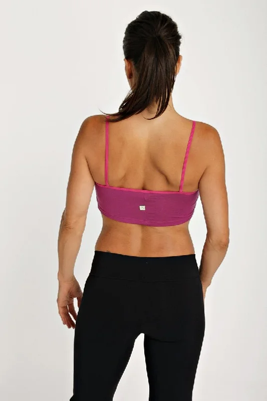 Bra Top (Plum) Sporty Wireless Bra