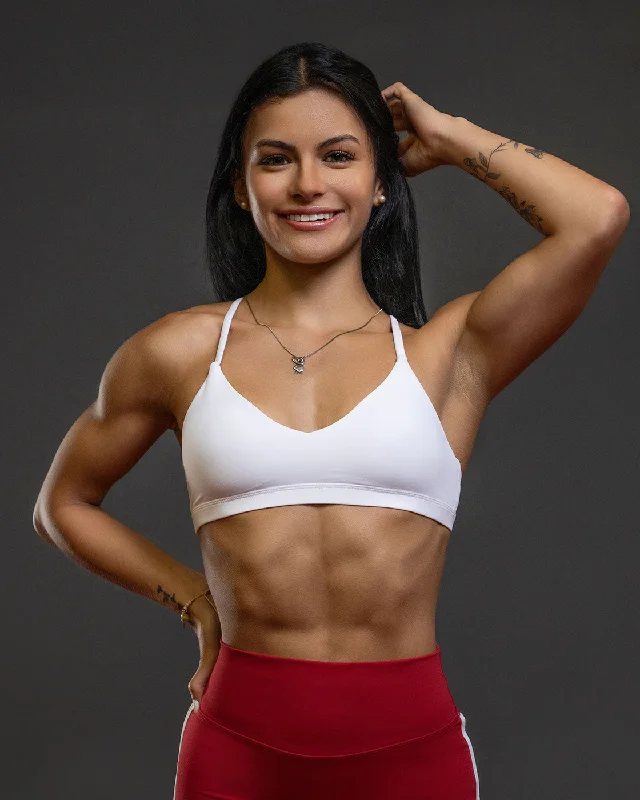 Comfy AF Sports Bra White Push-Up Padded Bra