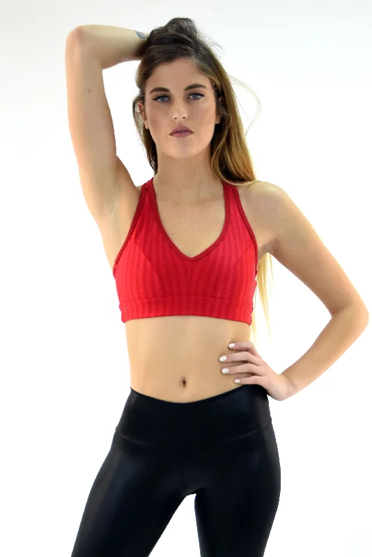 Ellie Oregon Bra - Red Lacy Underwire Bra