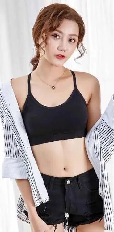 Every-day Cotton Bra With Fancy Back Light Seamless Bra