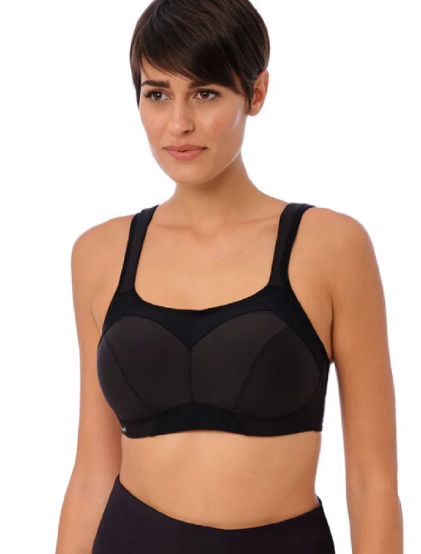 Freya High Octane Sports Bra Underwire Molded Sports Bra, Black | Black Full Coverage Sports Bra | Black Molded Sports Bra Wireless Push-Up Bra Freya High Octane Sports Bra Underwire Molded Sports Bra, Black | Black Full Coverage Sports Bra | Black Molded Sports Bra Wireless Push-Up Bra
