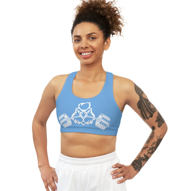 Kickin Chickin Blue Strong Bo Sports Bra Comfort Fit Bralette