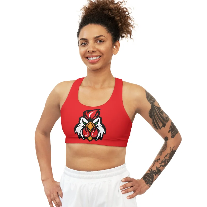 Kickin Chickin Red Bo Sports Bra Minimalist Wireless Bra