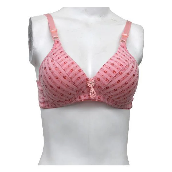 Ladies Full Cup Wire-Free Bra Twinkling Hearts Single Padded Soft Bra For Women Wireless Lace Bra Ladies Full Cup Wire-Free Bra Twinkling Hearts Single Padded Soft Bra For Women Wireless Lace Bra