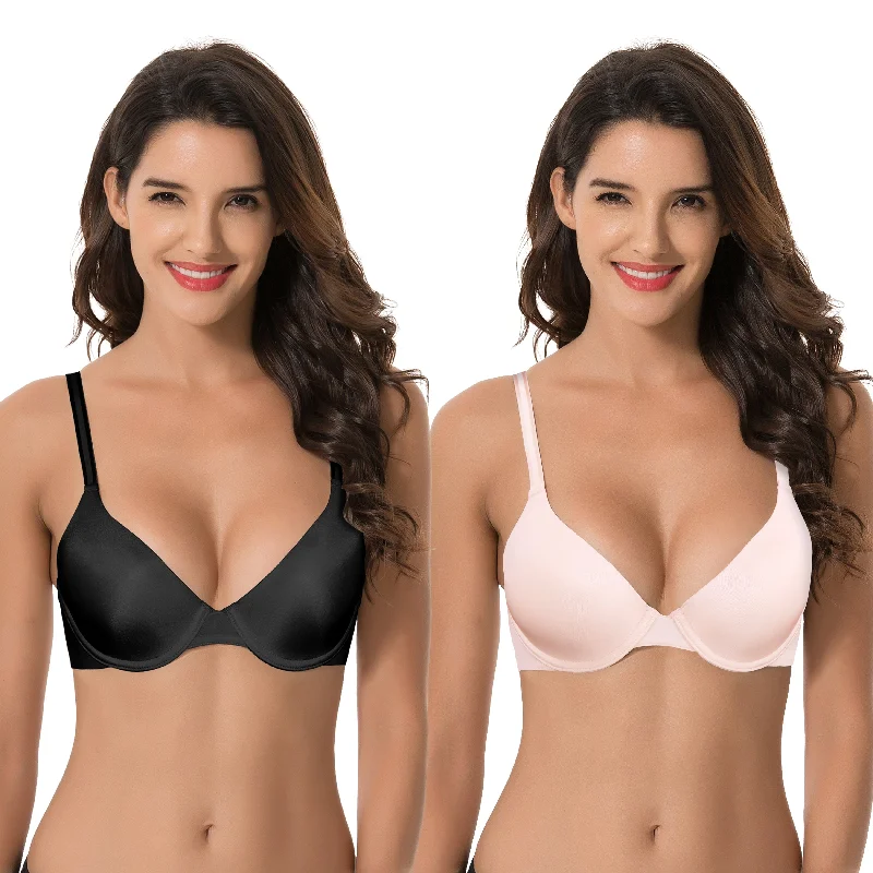 Women's Plus Size Full Coverage Padded Underwire Bra Adjustable Comfort Bra