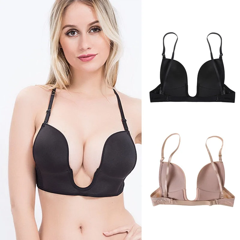 Plunge Low Back Essentials Bra Chic Lace Underwear