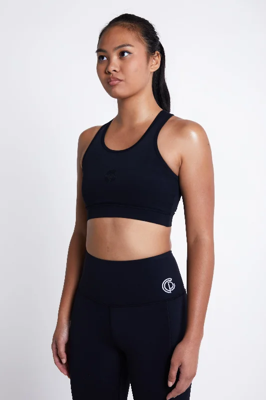Power Training Bra - Black Adjustable Back Bra