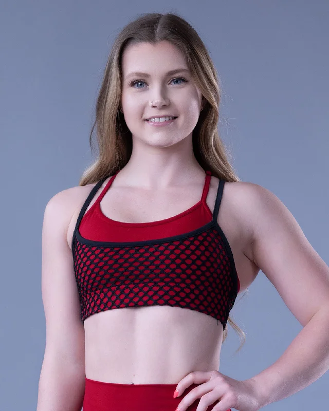 Red Veil Sports Bra Comfortable Lace Bralette