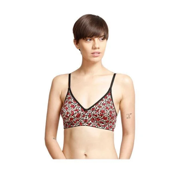 Refined Double Layered Printed Bra Active Support Bra