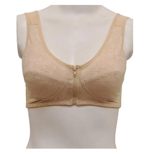 Stylish Front Opening Zipper Bra Minimalist Wireless Bra