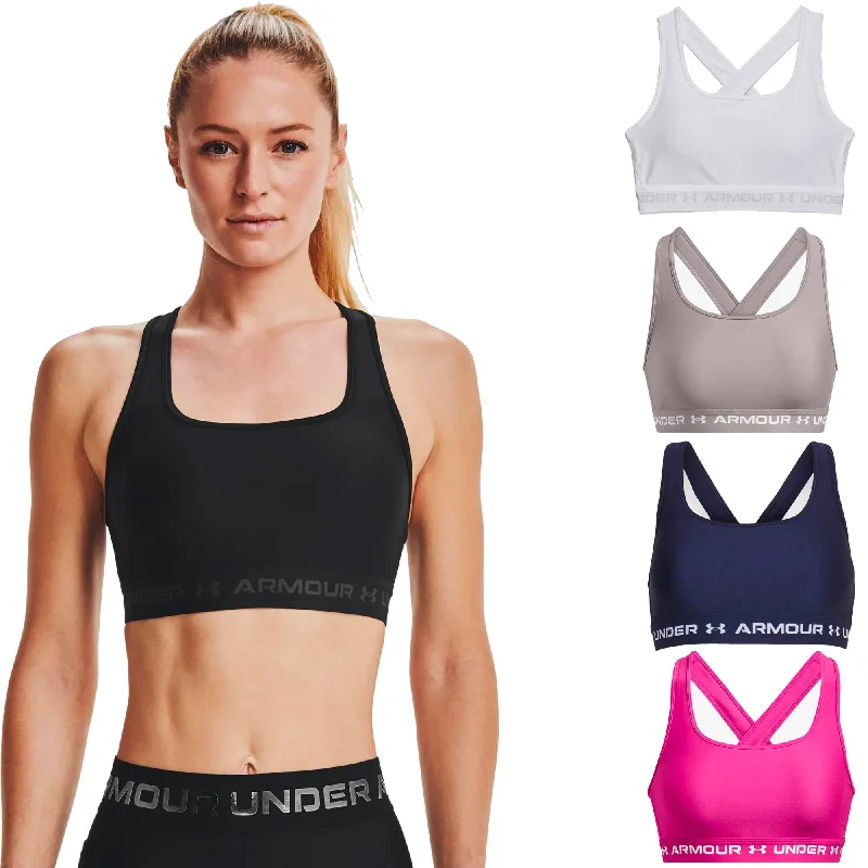 Under Armour Women's Mid Crossback Sports Bra Sleek Sports Bra