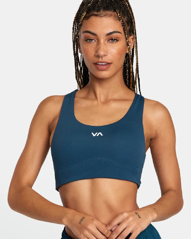 VA Essential Mid Support Sports Bra - Pond Sleek Sports Bra