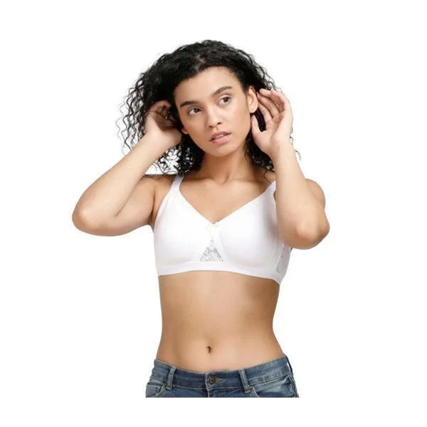 Wire-Free Support Bra With Touch Of Lace Sleek Sports Bra