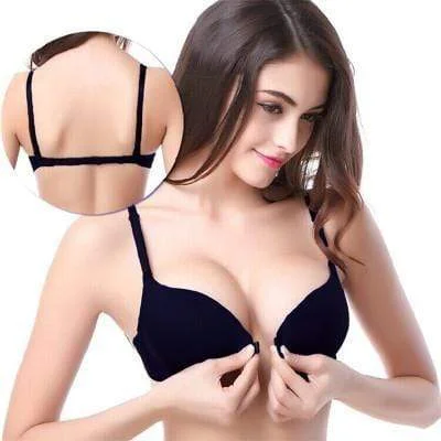 Women Seamless Front Closure Push Up Bra Push-Up Wireless Bra