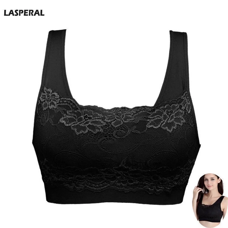 Women Wire Free Padded Seamless Push Up Bra Comfortable Lace Bralette